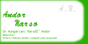 andor marso business card